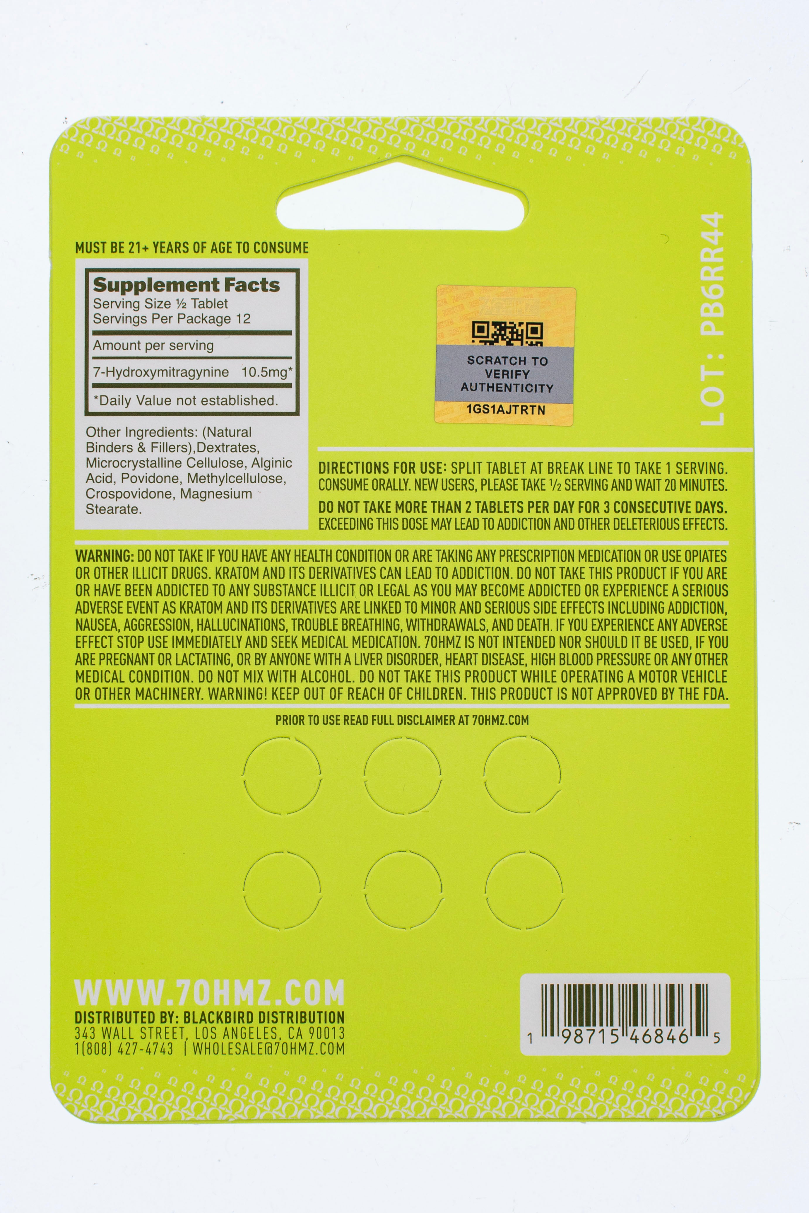 7OHMZ 21mg Tablets